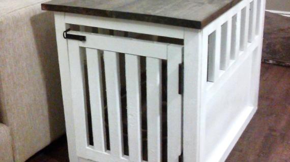 Large Wood Pet Kennel End Table Ana White